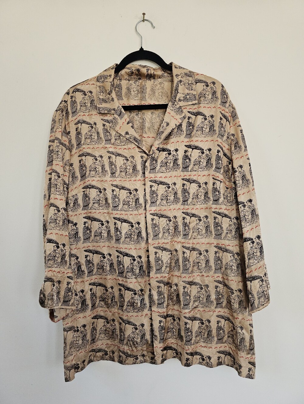 Vintage Japanese Print Kimono Style Jacket